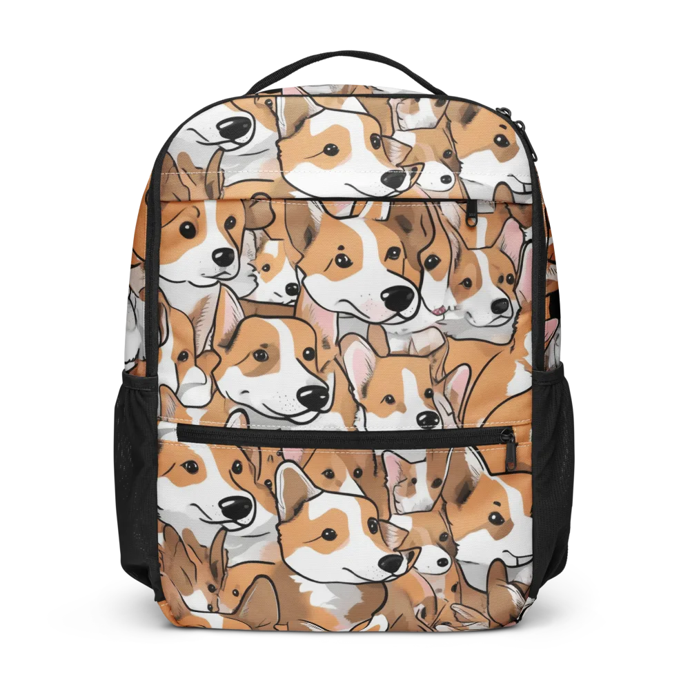 Corgi Couture on Utility Backpack — Front