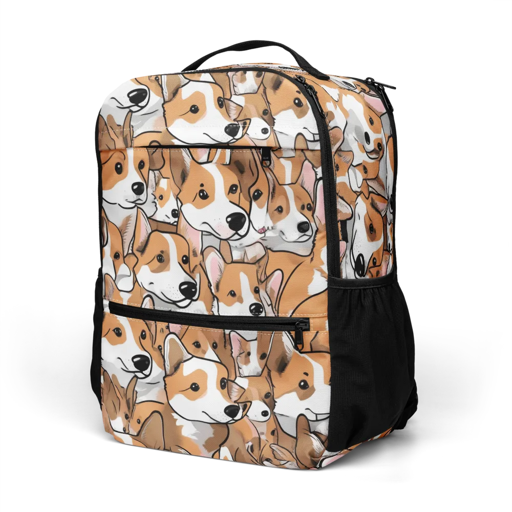 Corgi Couture on Utility Backpack — Left Front
