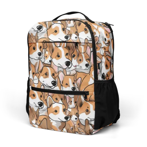 Corgi Couture on a Utility Backpack