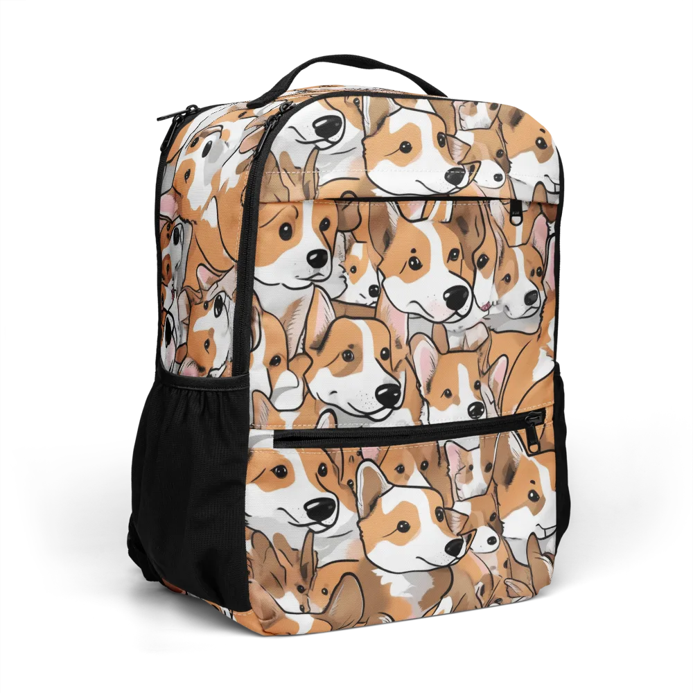 Corgi Couture on Utility Backpack — Right Front