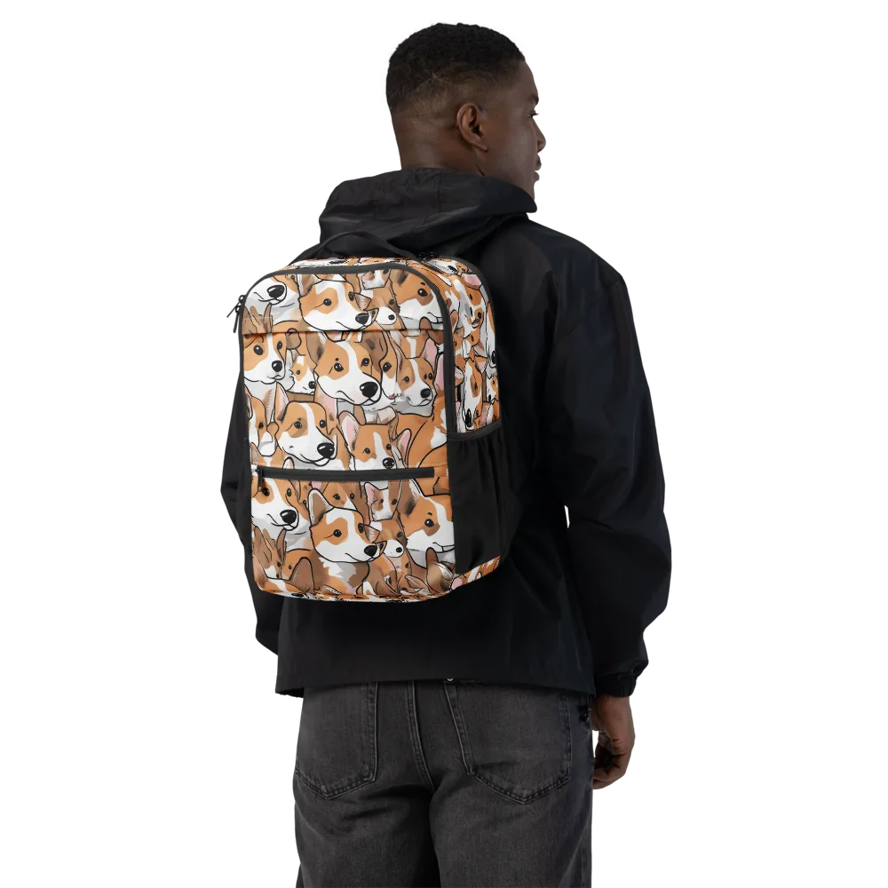 Corgi Couture on Utility Backpack — Back