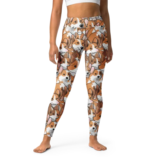 Corgi Couture on a Yoga Leggings