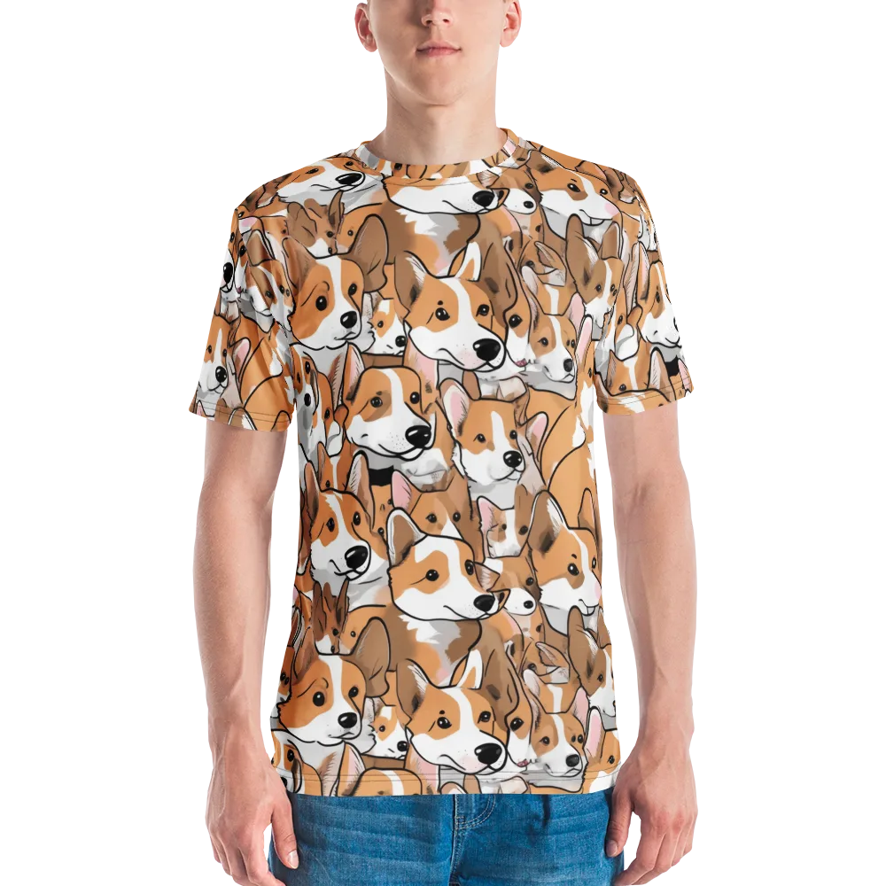 Corgi Couture on Men's Crew Neck T-Shirt — Front