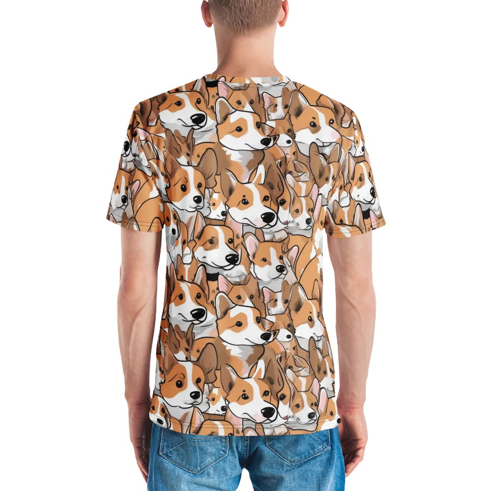 Corgi Couture on Men's Crew Neck T-Shirt — Back