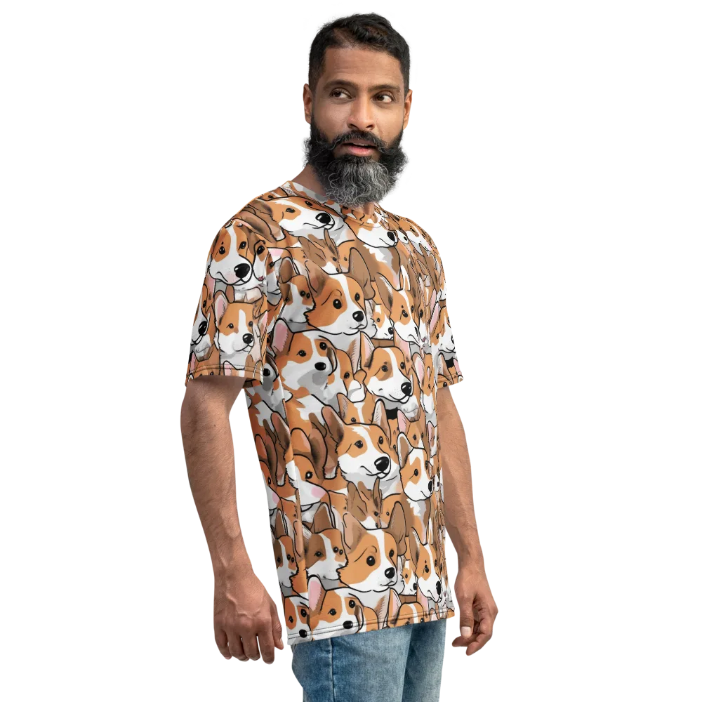 Corgi Couture on Men's Crew Neck T-Shirt — Right