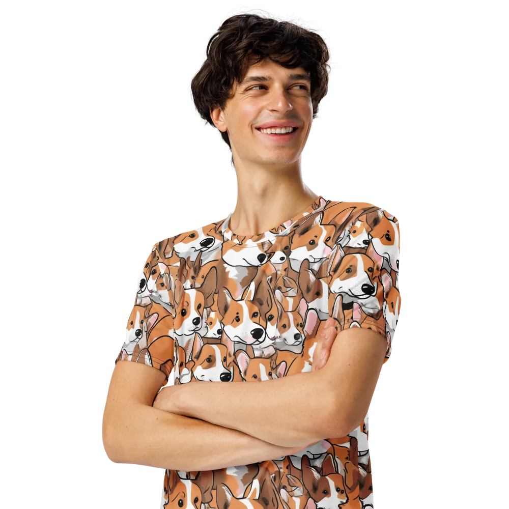 Corgi Couture on Men's Crew Neck T-Shirt — Left Front