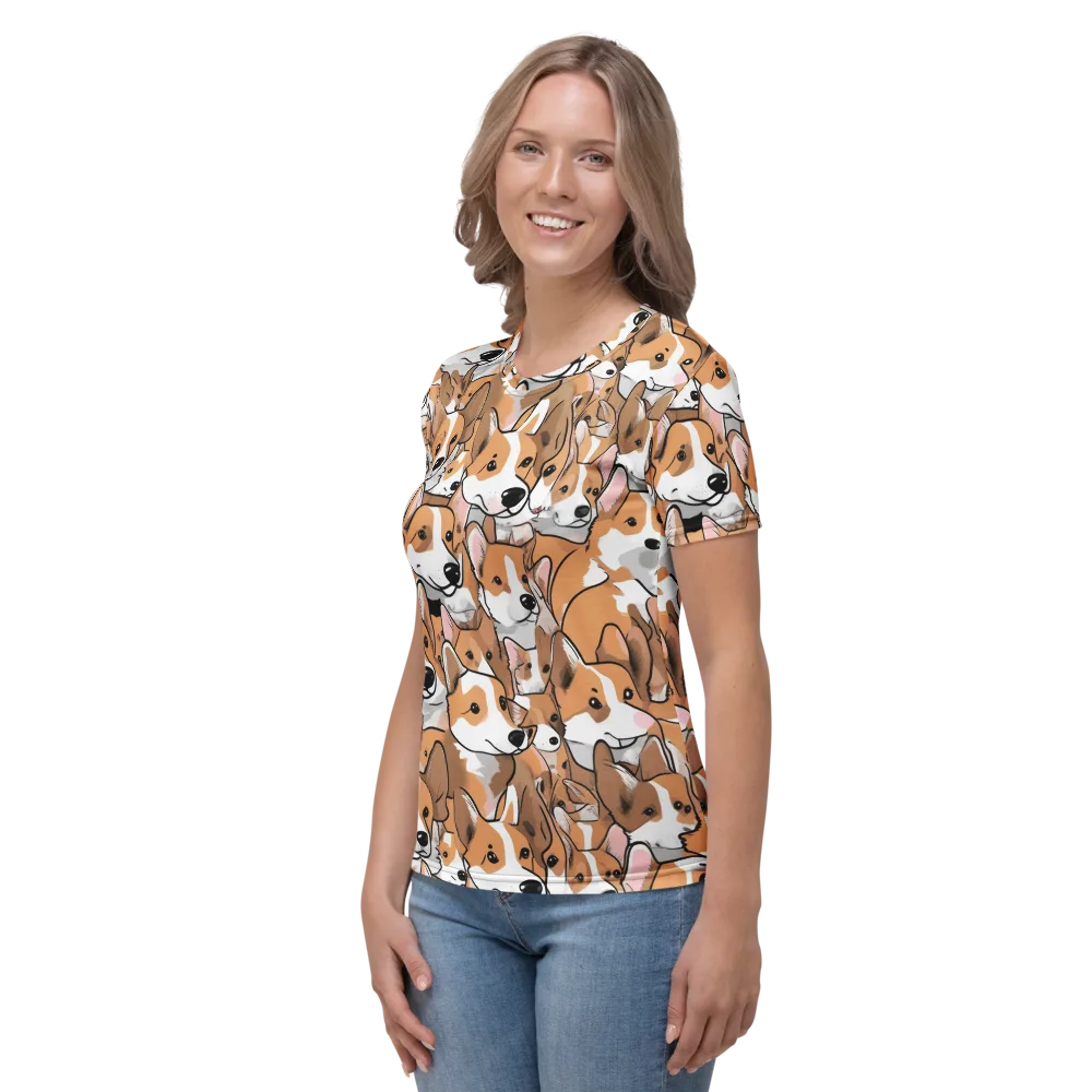 Corgi Couture on Women's Crew Neck T-Shirt — Left