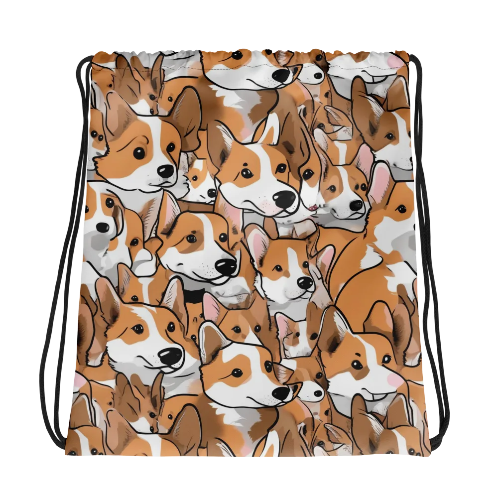 Corgi Couture on Drawstring Bag — Photo