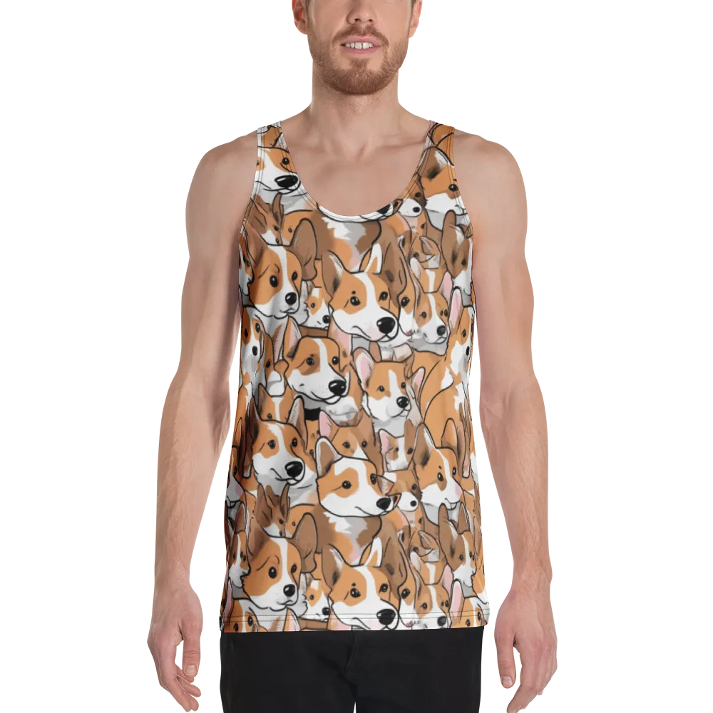 Corgi Couture on Men's Tank Top — Front