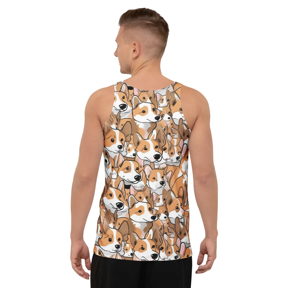 Corgi Couture on Men's Tank Top — Back