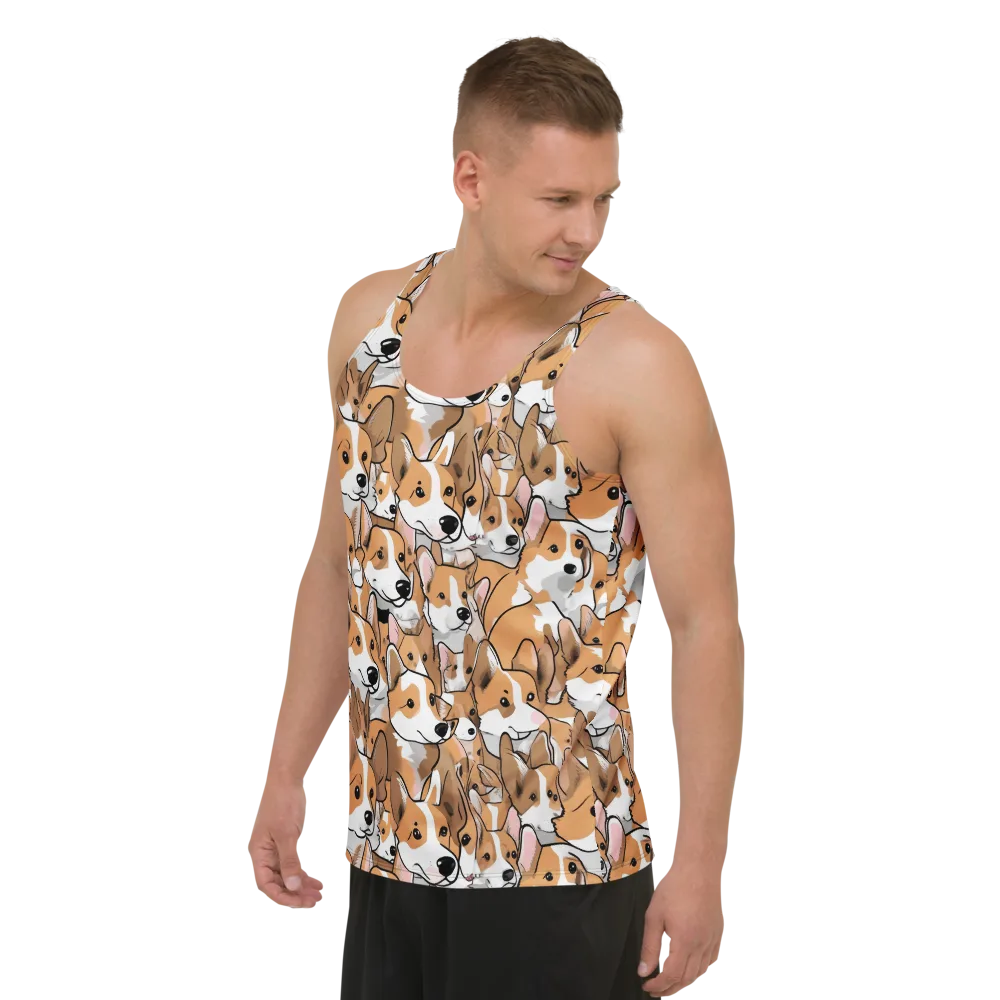 Corgi Couture on Men's Tank Top — Left Front