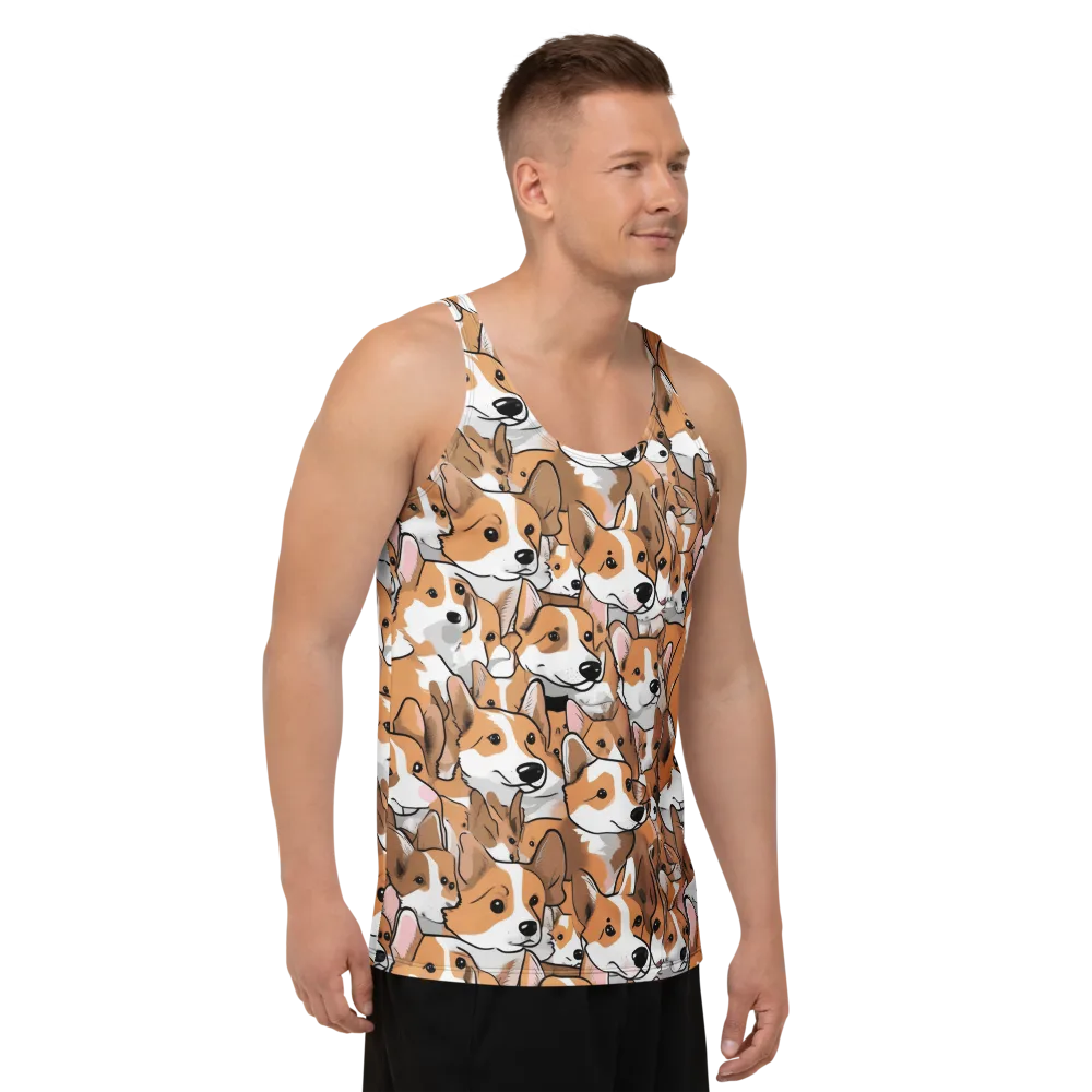 Corgi Couture on Men's Tank Top — Right Front