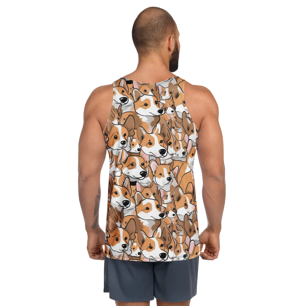Corgi Couture on Men's Tank Top — Back