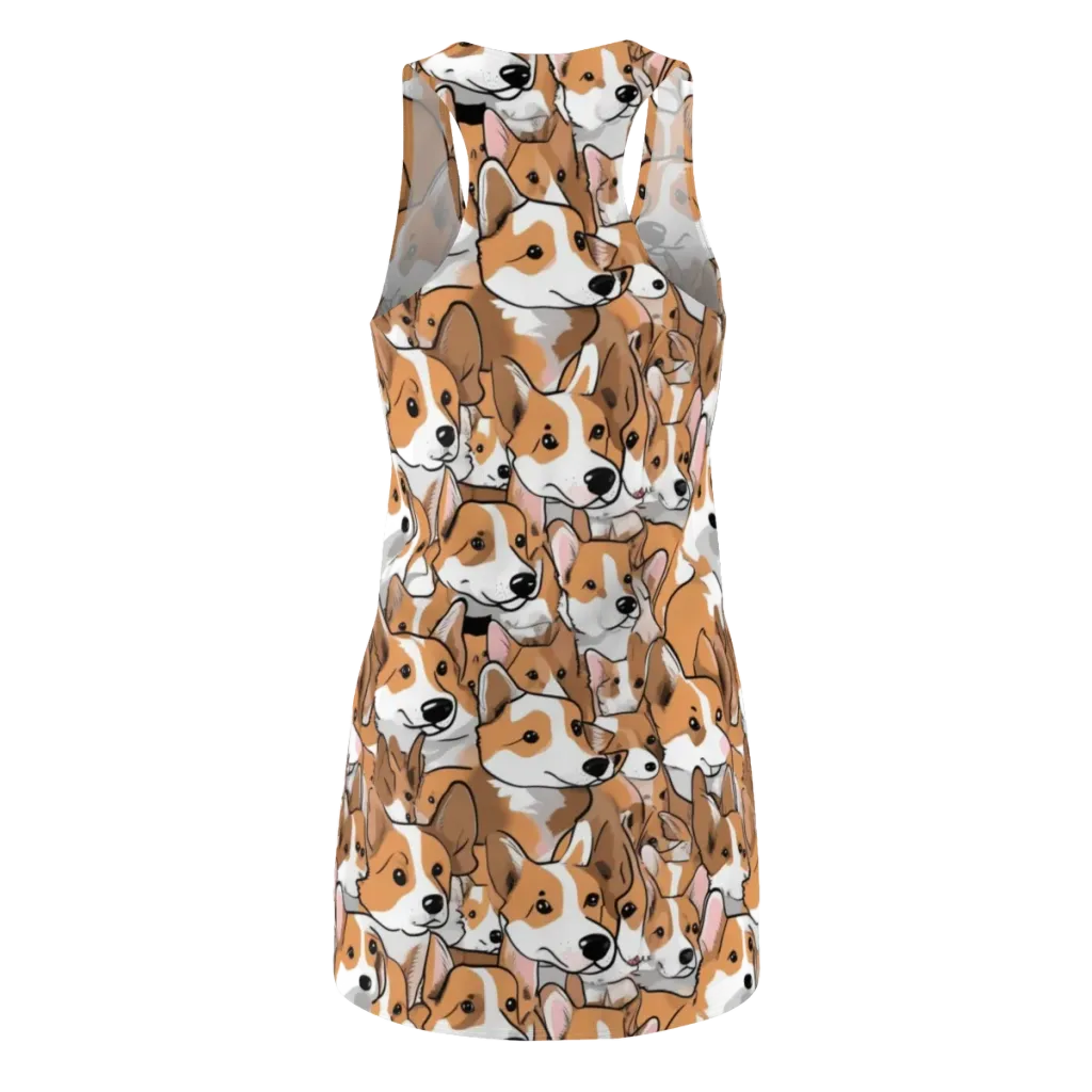 Corgi Couture on Racerback Dress — Back