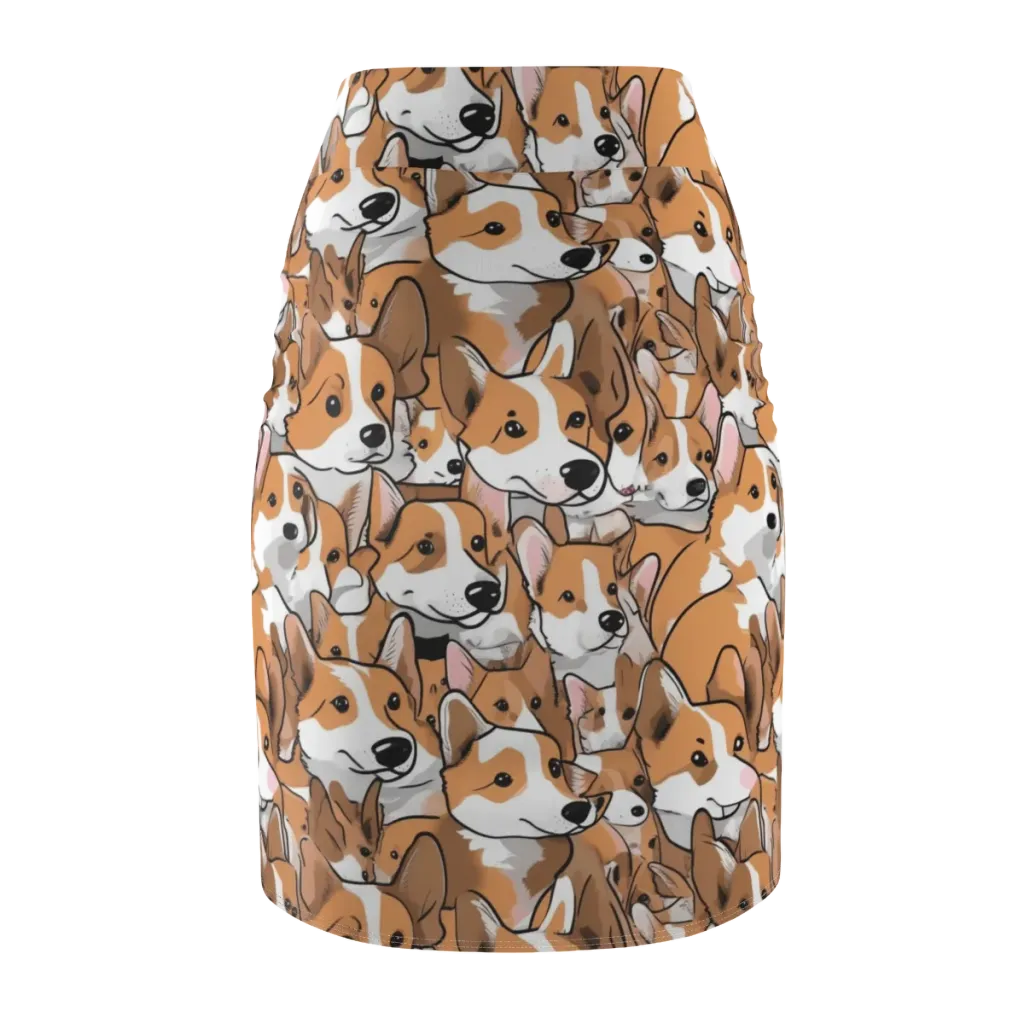 Corgi Couture on Pencil Skirt — Back