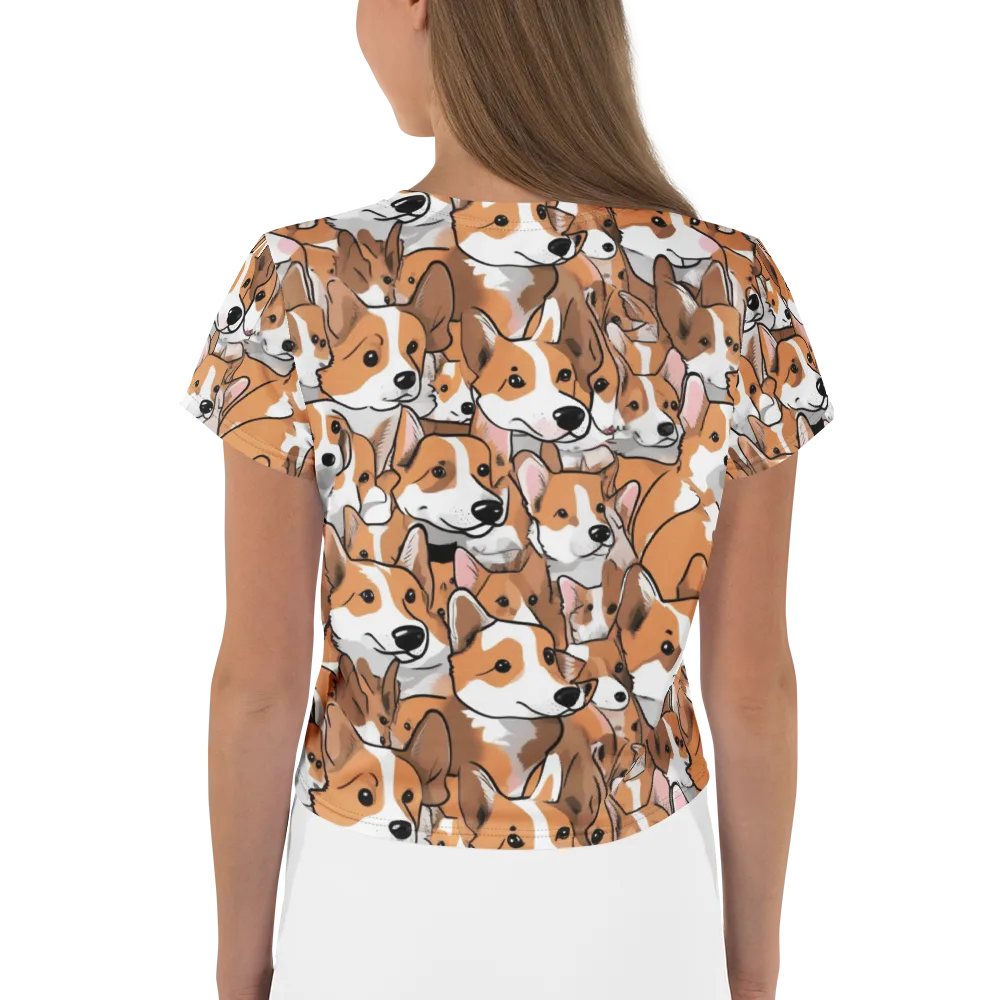 Corgi Couture on Crop Tee — Back