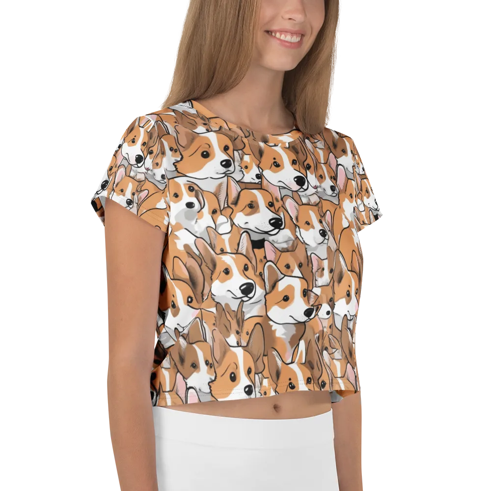 Corgi Couture on Crop Tee — Right