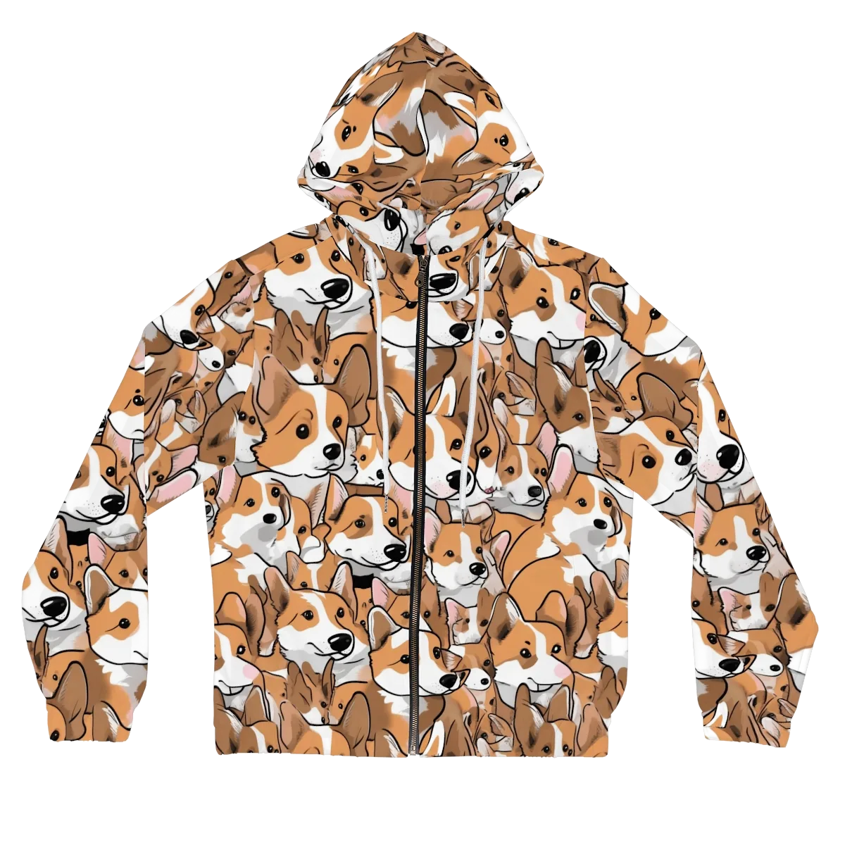 Corgi Couture on Women's Full-Zip Hoodie — Front