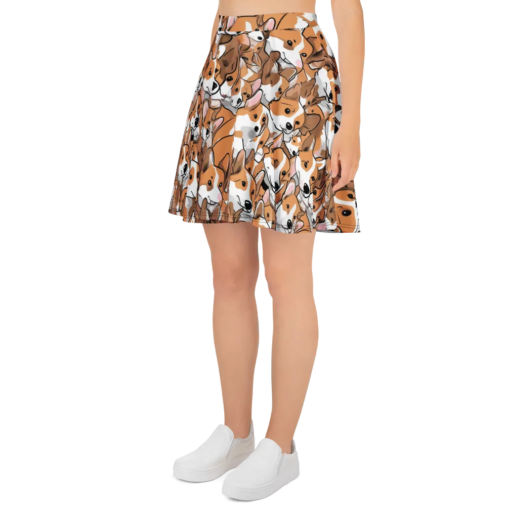Corgi Couture on Skater Skirt — Left