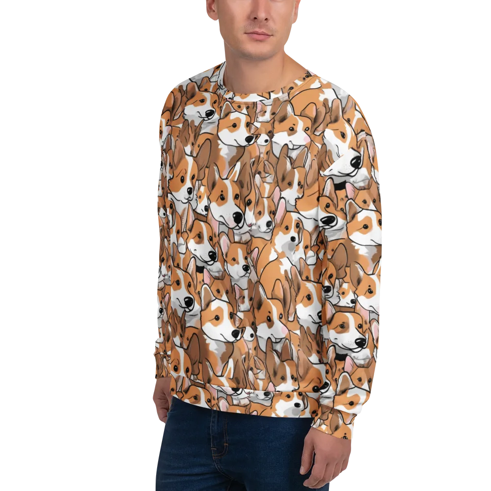 Corgi Couture on Sweatshirt — Left Front