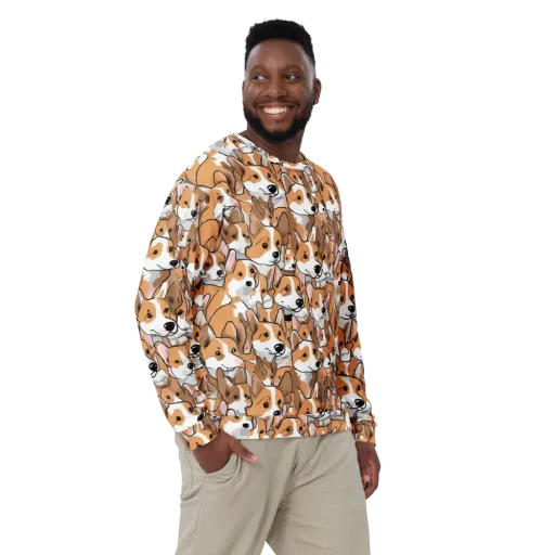 Corgi Couture on a Sweatshirt
