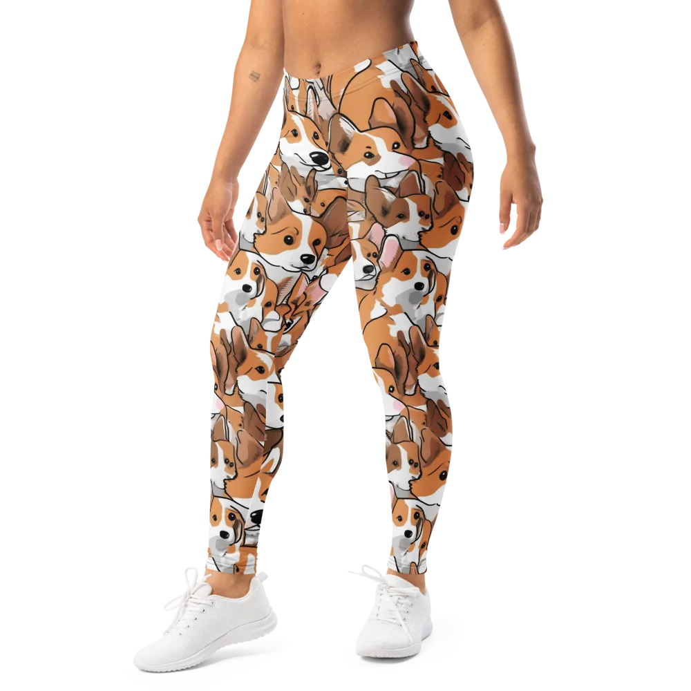 Corgi Couture on Leggings — Left Front