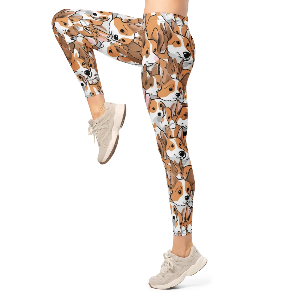 Corgi Couture on Leggings — Left