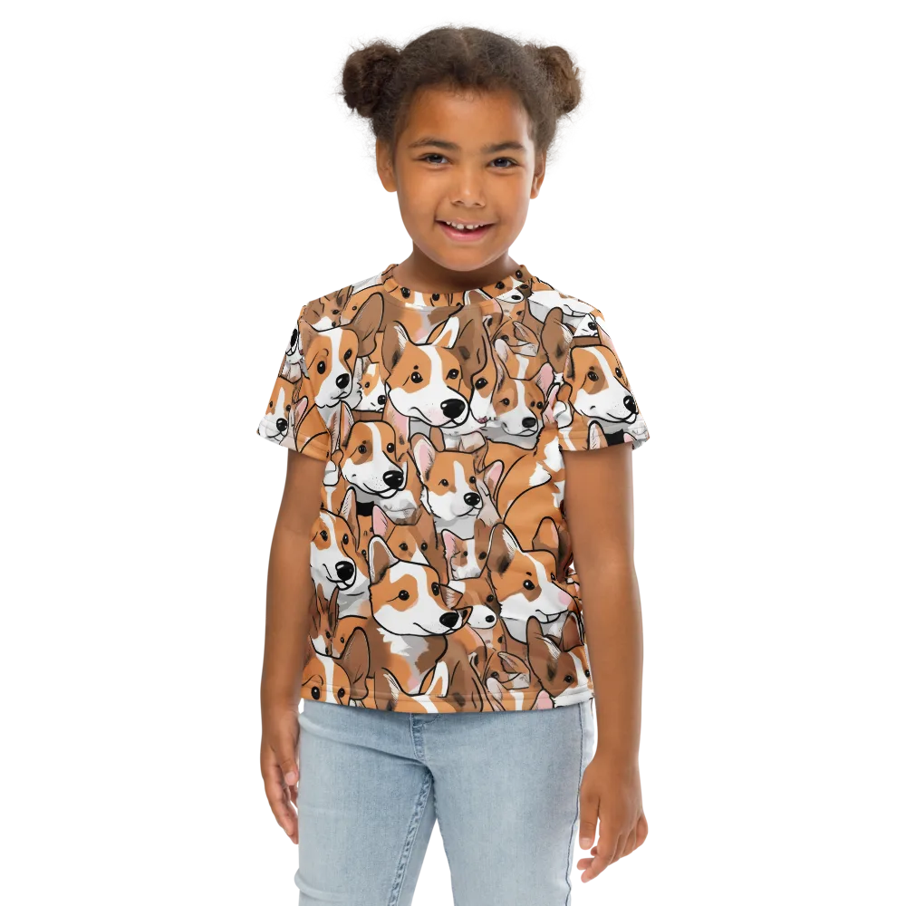 Corgi Couture on Kids Crew Neck T-Shirt — Front