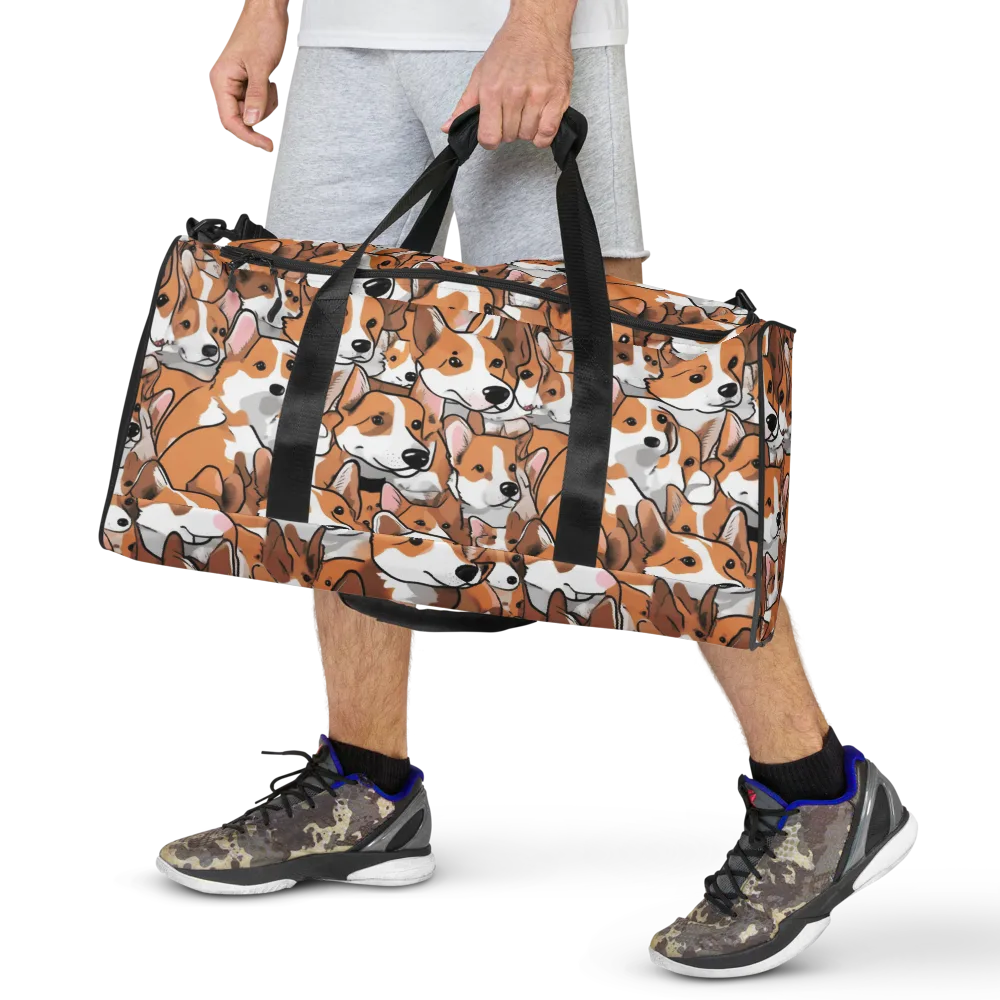 Corgi Couture on Duffle Bag — Front