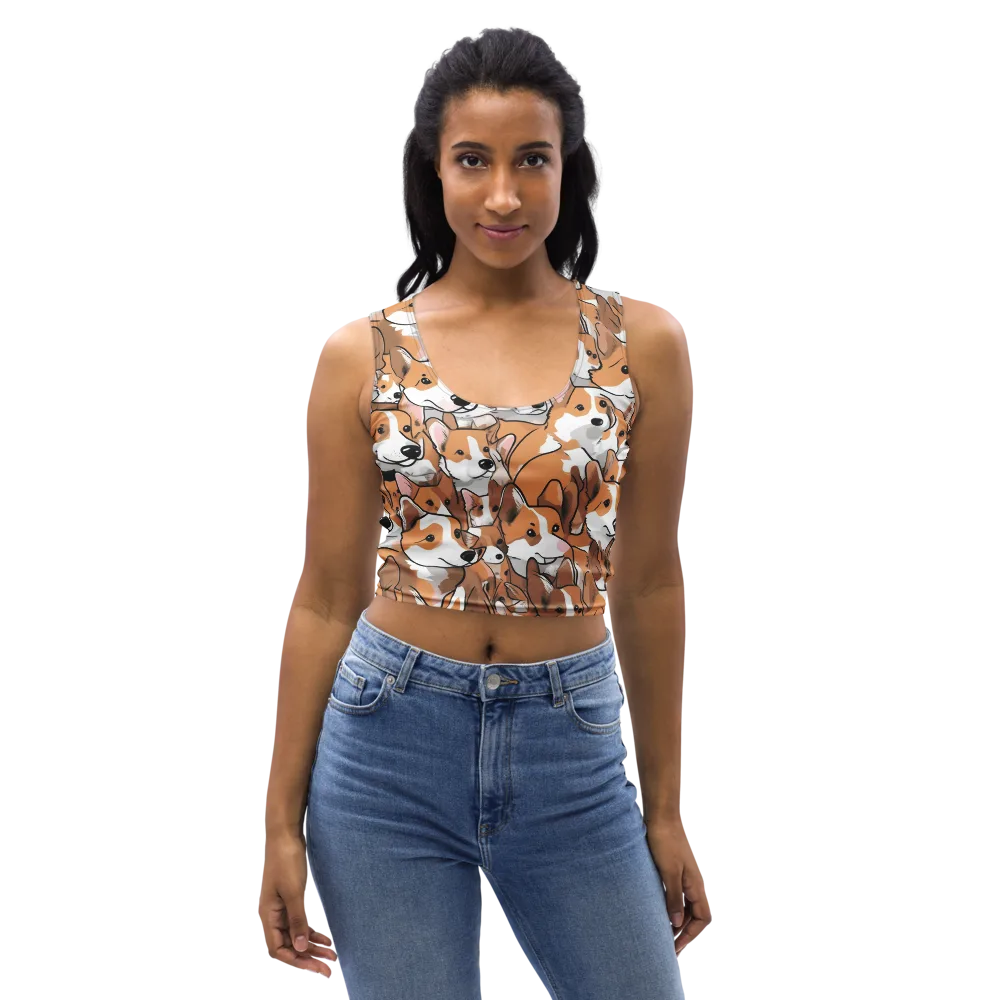 Corgi Couture on Crop Top — Front