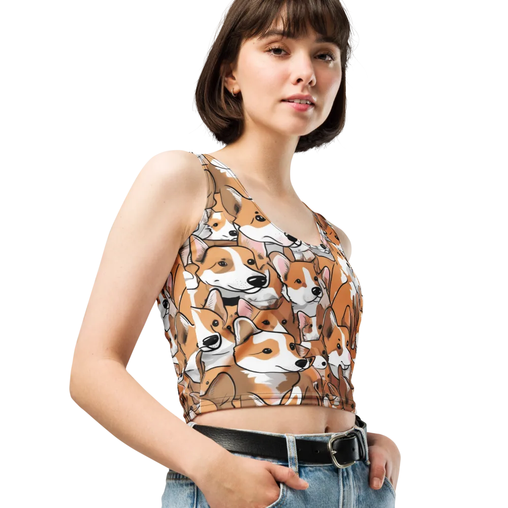 Corgi Couture on Crop Top — Right Front