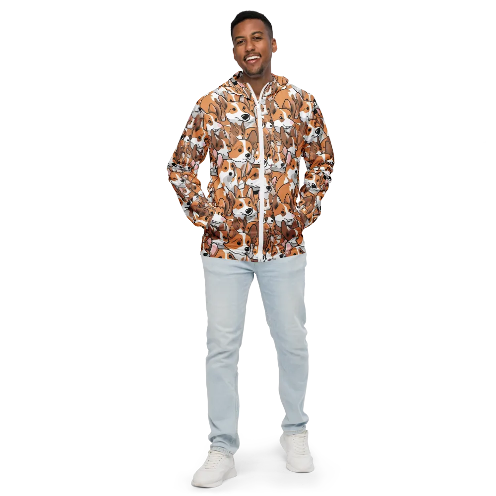 Corgi Couture on Men's Windbreaker — Front