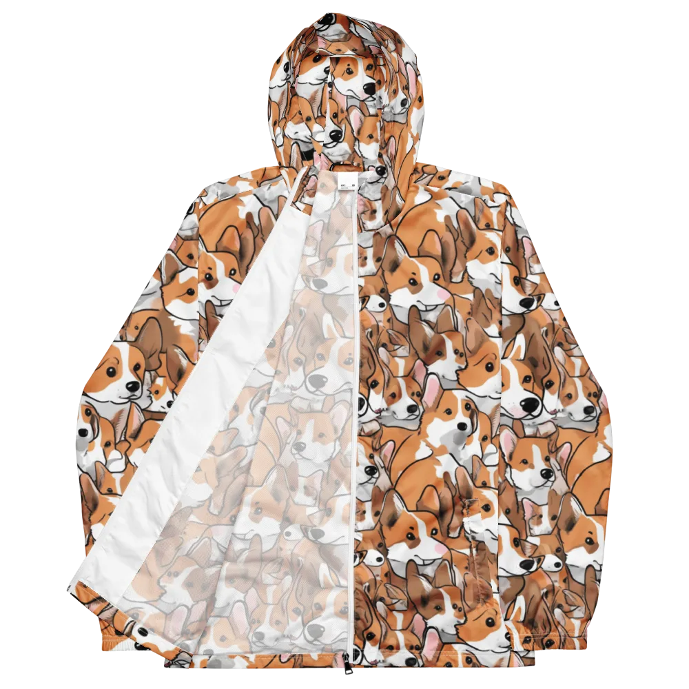 Corgi Couture on Men's Windbreaker — Front