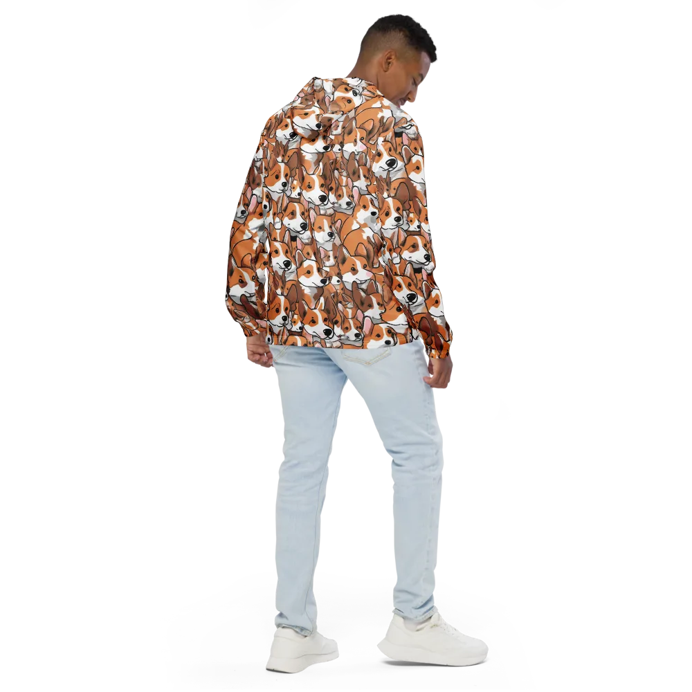 Corgi Couture on Men's Windbreaker — Back