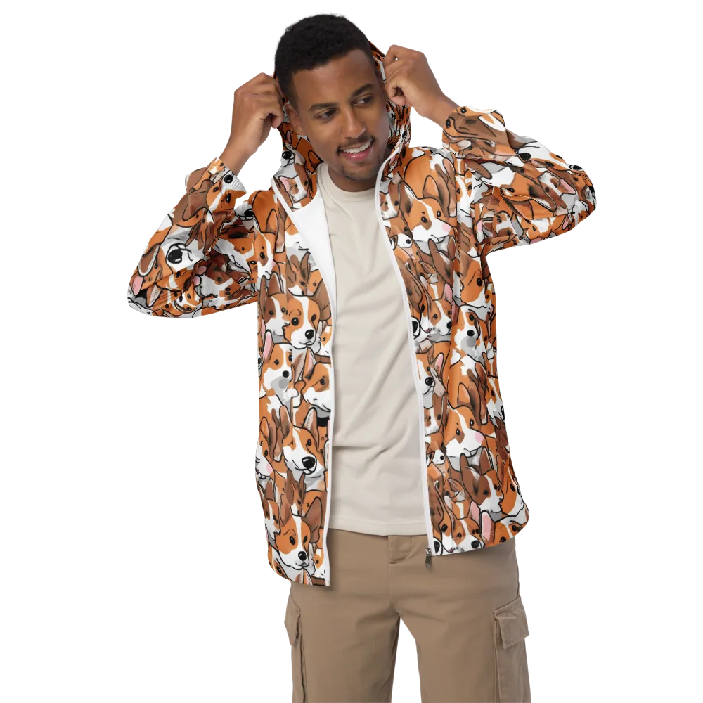 Corgi Couture on Men's Windbreaker — Front