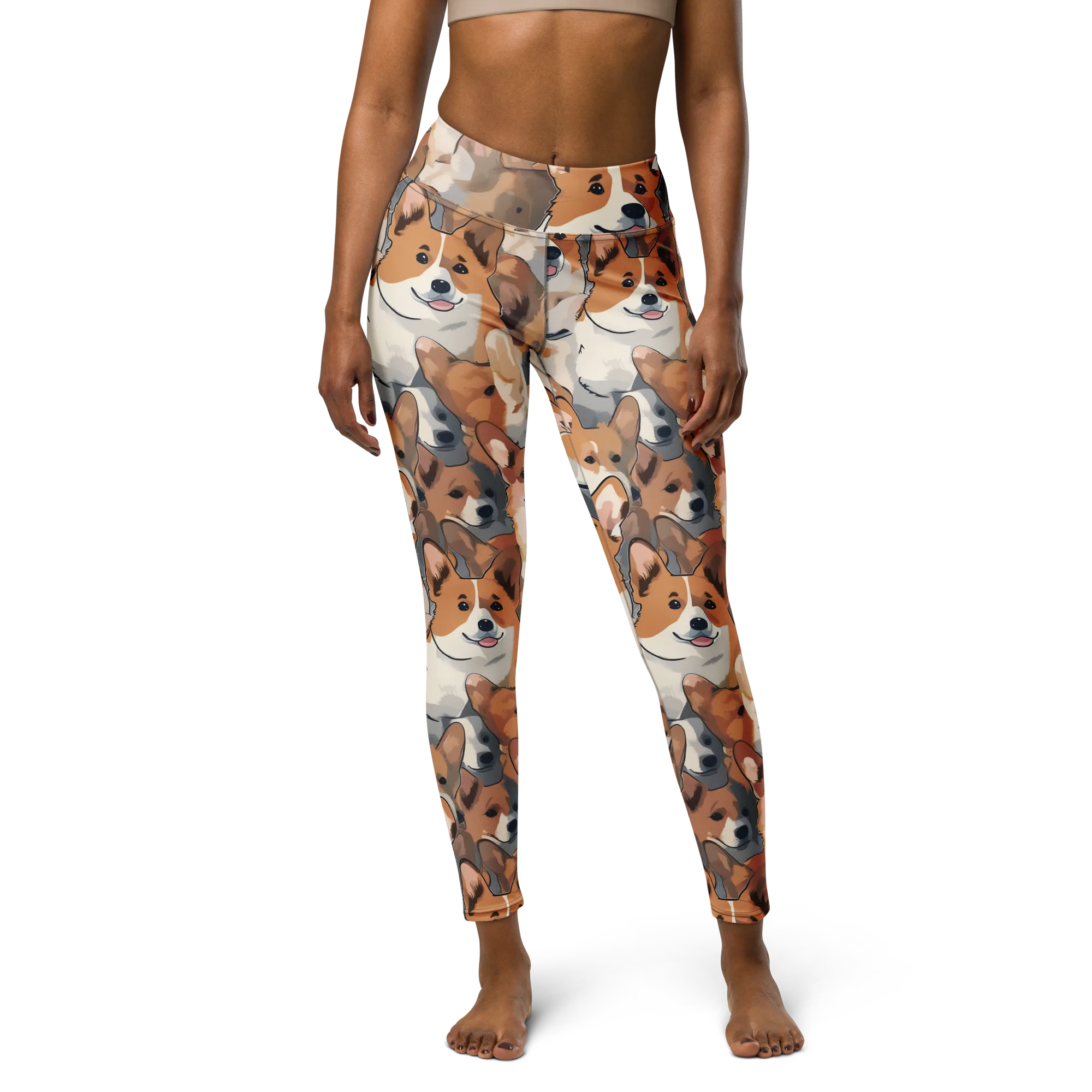 Pembroke Parade on Yoga Leggings — Front