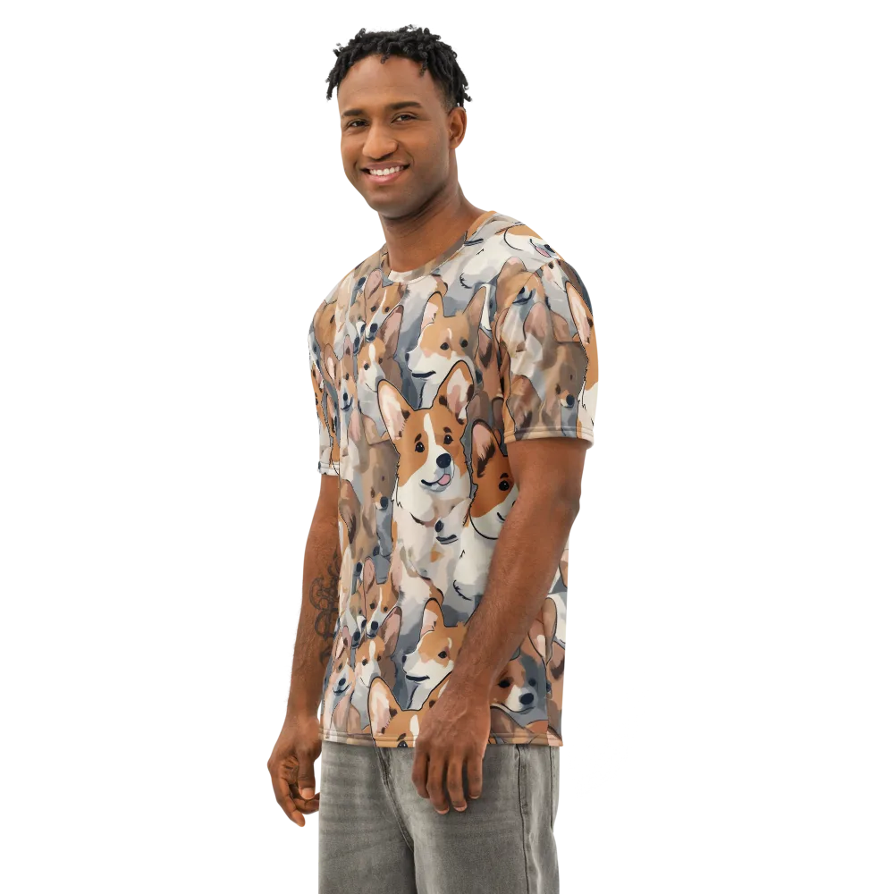 Pembroke Parade on Men's Cotton Crew Neck T-Shirt — Left Front