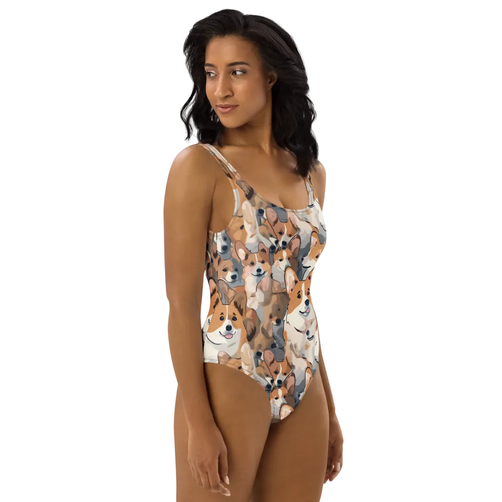 Pembroke Parade on One-Piece Swimsuit — Right
