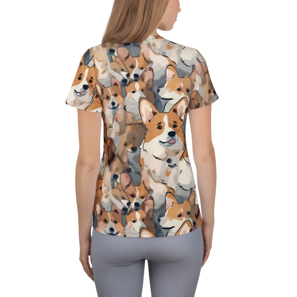 Pembroke Parade on Women's Athletic T-Shirt — Back