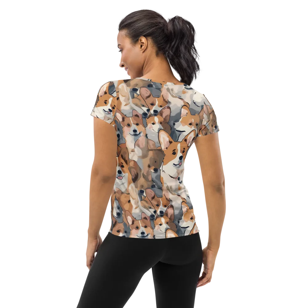 Pembroke Parade on Women's Athletic T-Shirt — Back