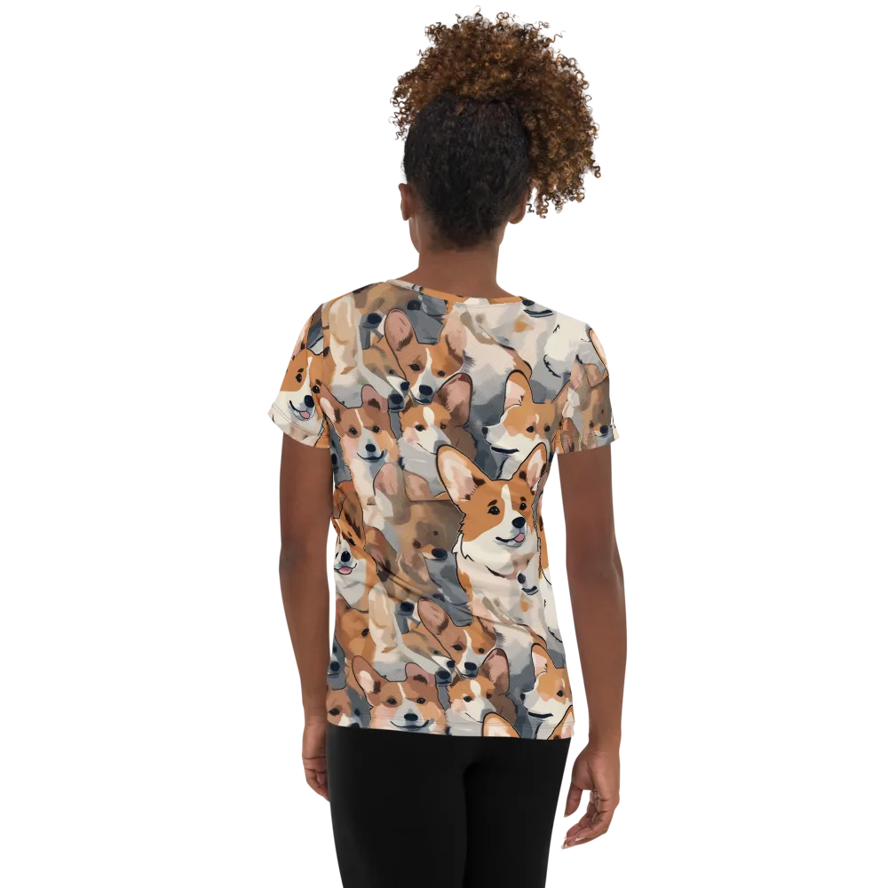 Pembroke Parade on Women's Athletic T-Shirt — Back