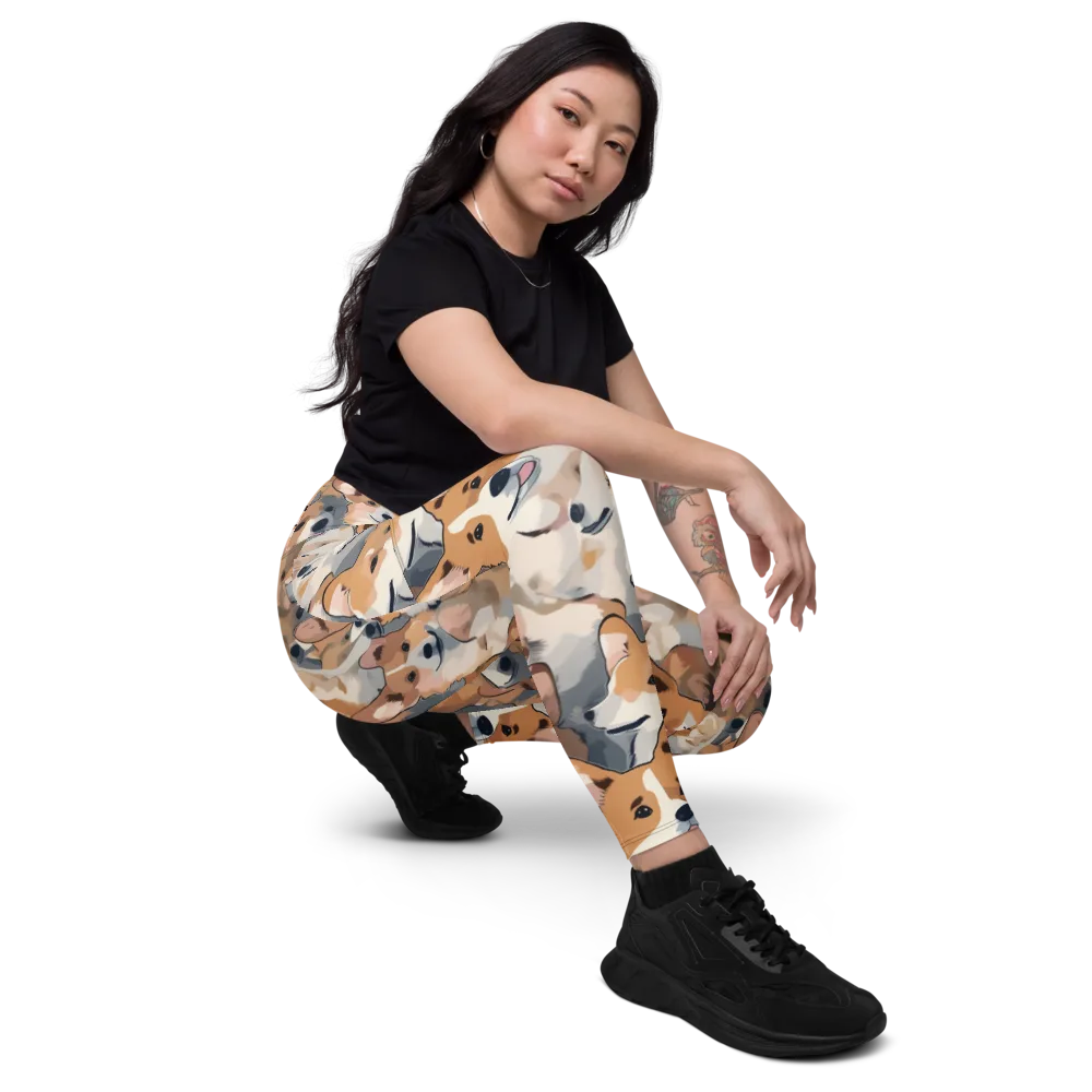 Pembroke Parade on Leggings with Pockets — Right Front