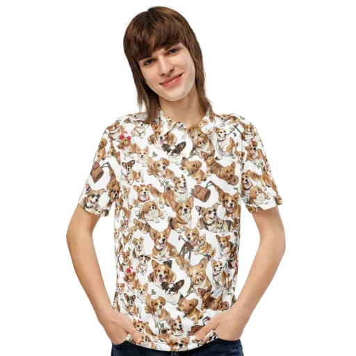 Corgi Country Club on a Men's Slim Fit Polo Shirt