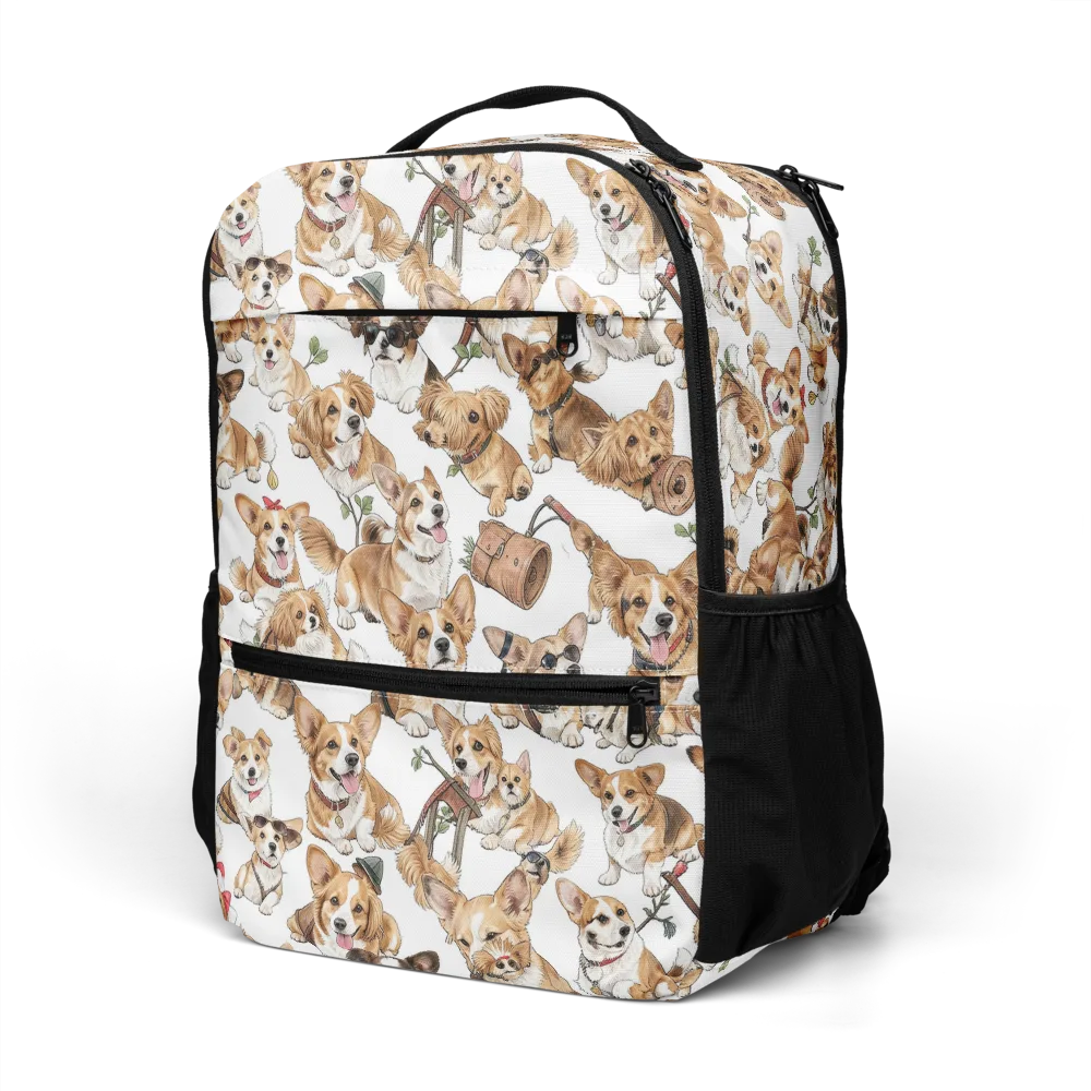 Corgi Country Club on Utility Backpack — Left Front