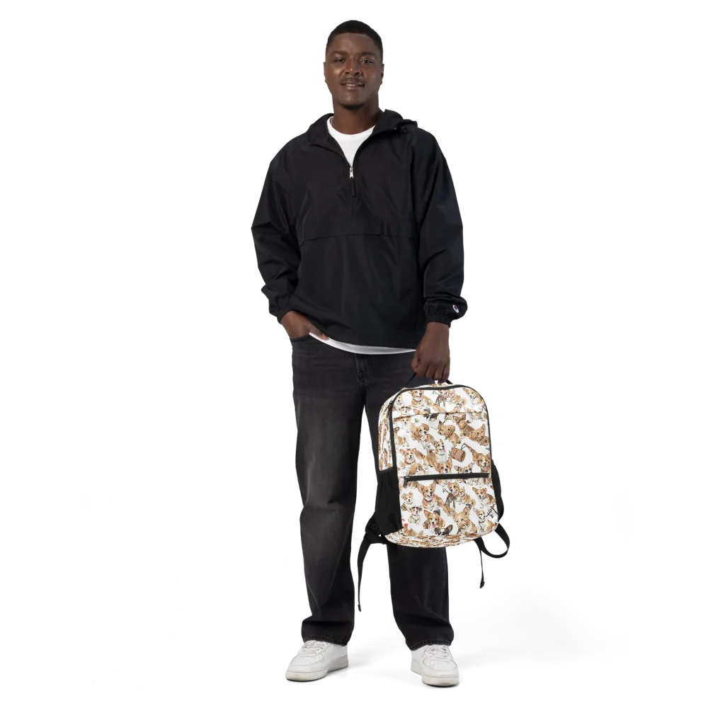 Corgi Country Club on Utility Backpack — Front