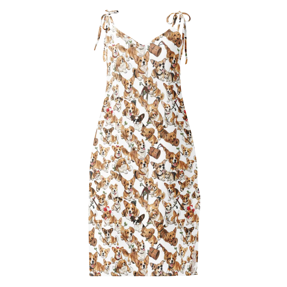 Corgi Country Club on Slip Dress — Front