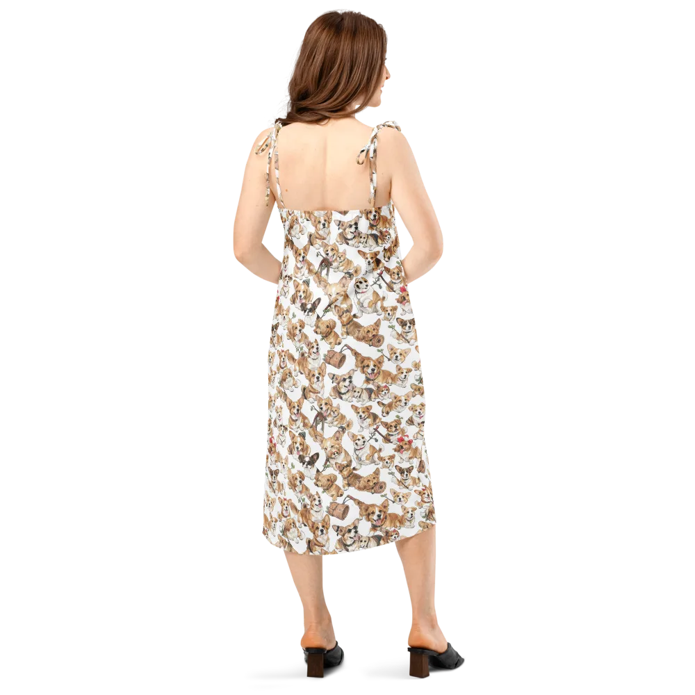 Corgi Country Club on Slip Dress — Back
