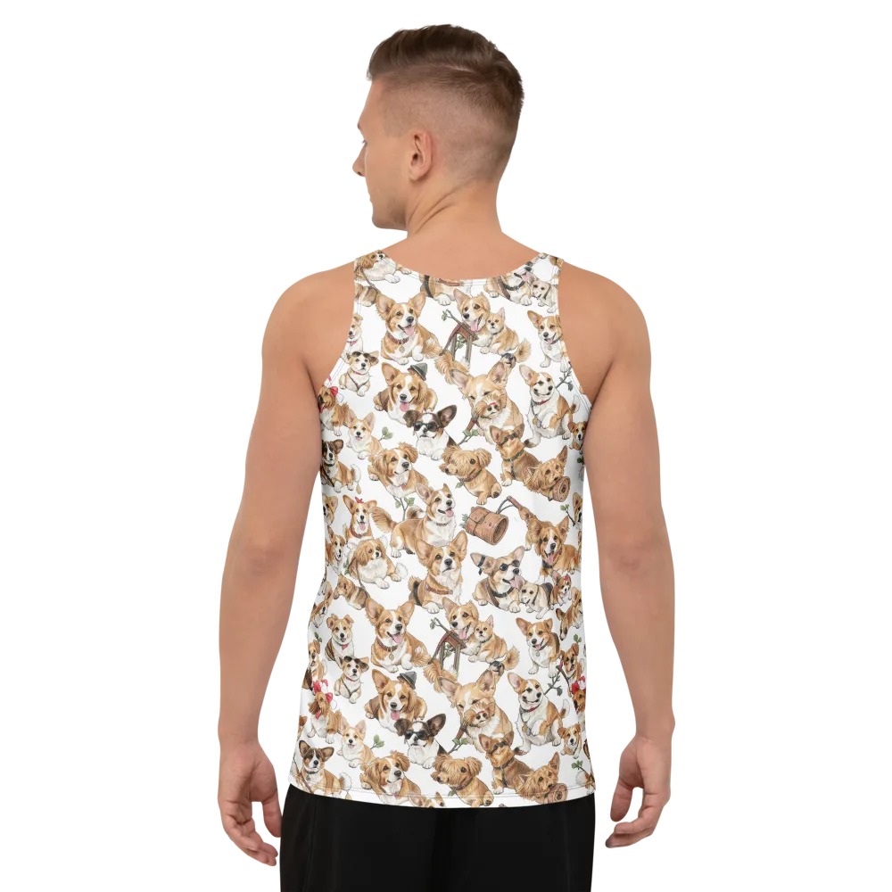Corgi Country Club on Men's Tank Top — Back