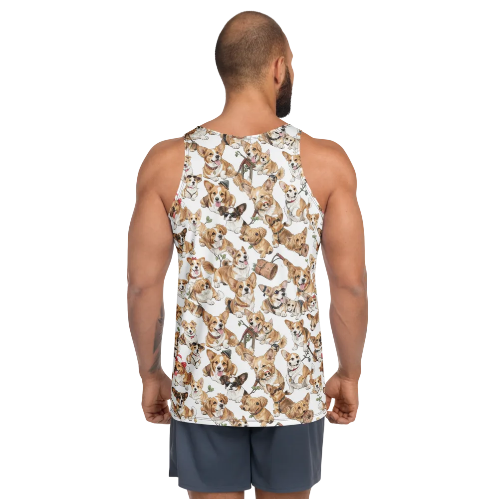 Corgi Country Club on Men's Tank Top — Back