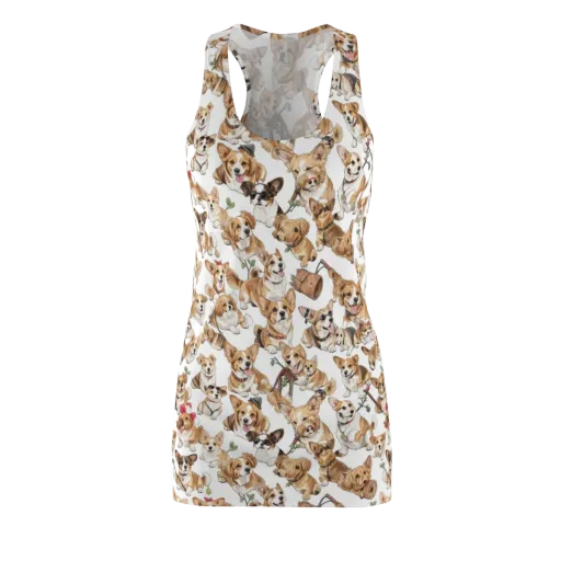 Corgi Country Club on a Racerback Dress